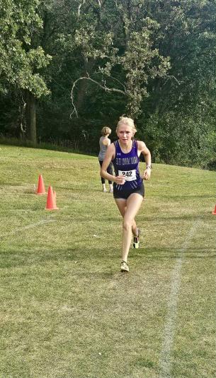 Melody runs during a recent meet.